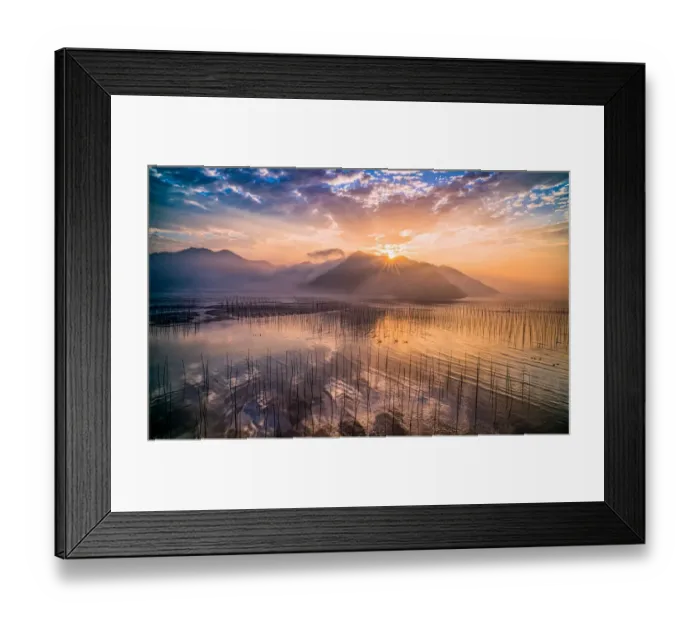 Framed Print : Sunrise over coastal mudflats Framed Print : Sunrise over coastal mudflats