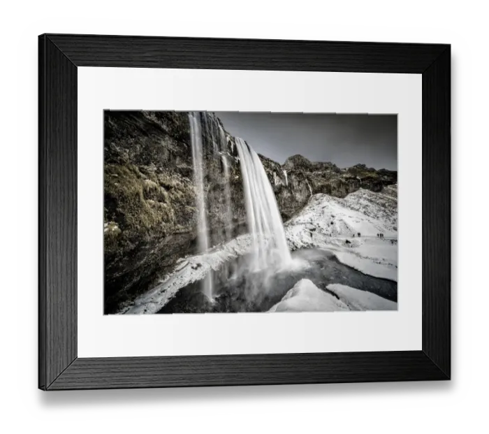 Framed Print : A cold winter day at Seljalandsfoss, Iceland Framed Print : A cold winter day at Seljalandsfoss, Iceland