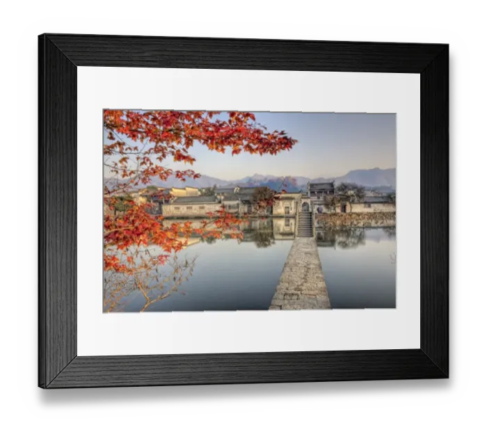 Framed Print : Late fall morning at Hongcun Framed Print : Late fall morning at Hongcun