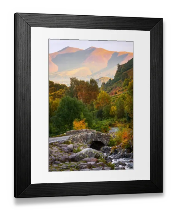 Framed Print : Ashness Bridge, Skiddaw, Keswick, Cumbria, Lake District, England Framed Print : Ashness Bridge, Skiddaw, Keswick, Cumbria, Lake District, England