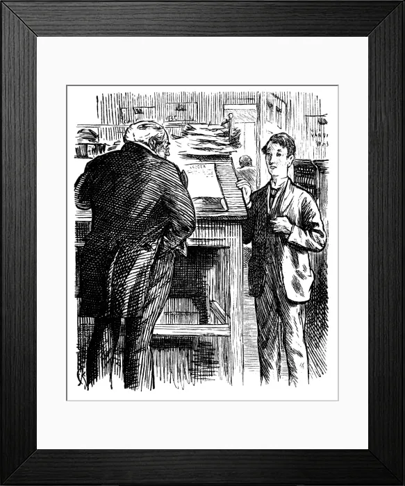 Framed Print : Manager talking with the accountant Framed Print : Manager talking with the accountant