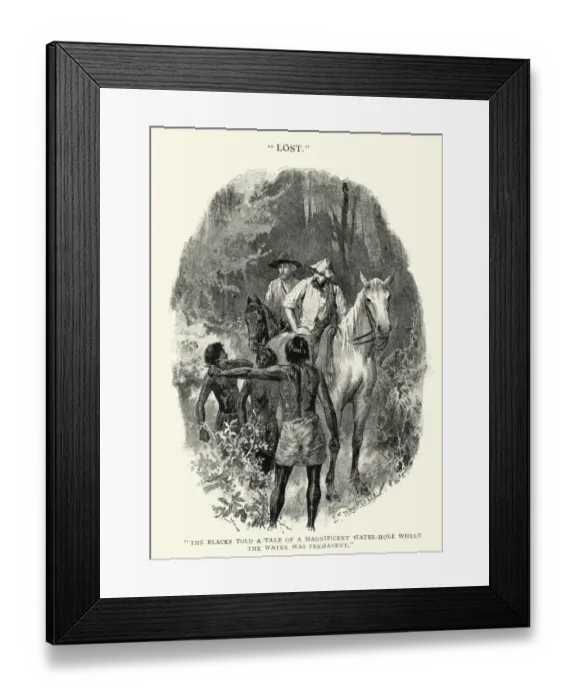 Framed Print : Two men lost in the Australian bush, 19th Century Framed Print : Two men lost in the Australian bush, 19th Century