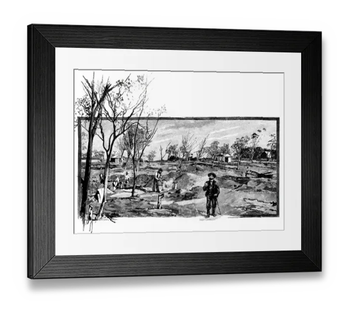 Framed Print : Gold Mining in Australia Framed Print : Gold Mining in Australia
