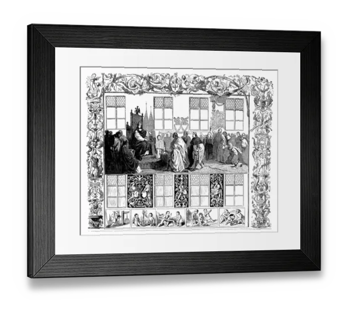 Framed Print : Fresco at the Fugger family home in Augsburg, Germany, depicting the visit of Carl V Framed Print : Fresco at the Fugger family home in Augsburg, Germany, depicting the visit of Carl V