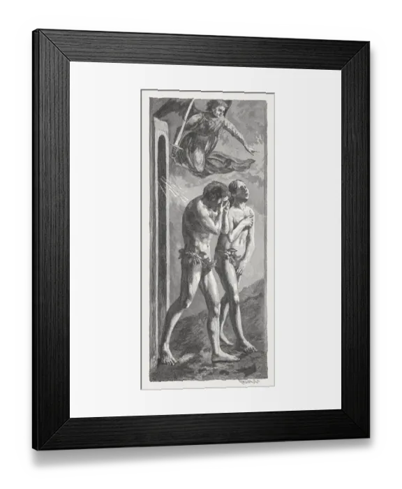Framed Print : Expulsion from Eden, painted (c. 1425) by Masaccio, Florence, Italy Framed Print : Expulsion from Eden, painted (c. 1425) by Masaccio, Florence, Italy