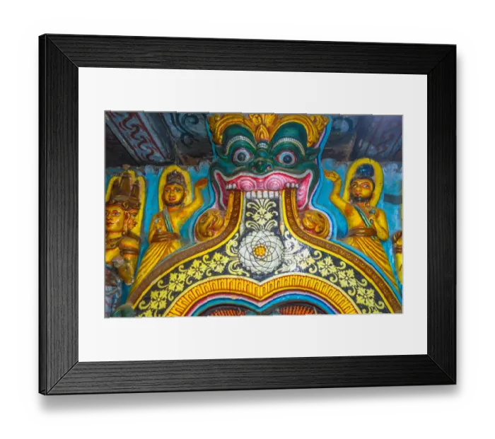 Framed Print : 18th century frescoes and statues of Buddhism shrine at Dambadeniya Temple (Vijayasundararama temple at Dambadeniya) Framed Print : 18th century frescoes and statues of Buddhism shrine at Dambadeniya Temple (Vijayasundararama temple at Dambadeniya)