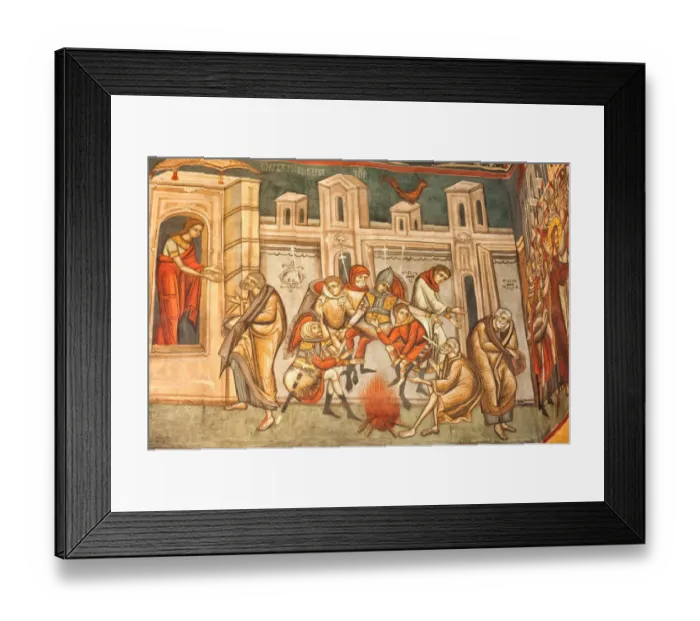 Framed Print : Moldovita monastery fresco