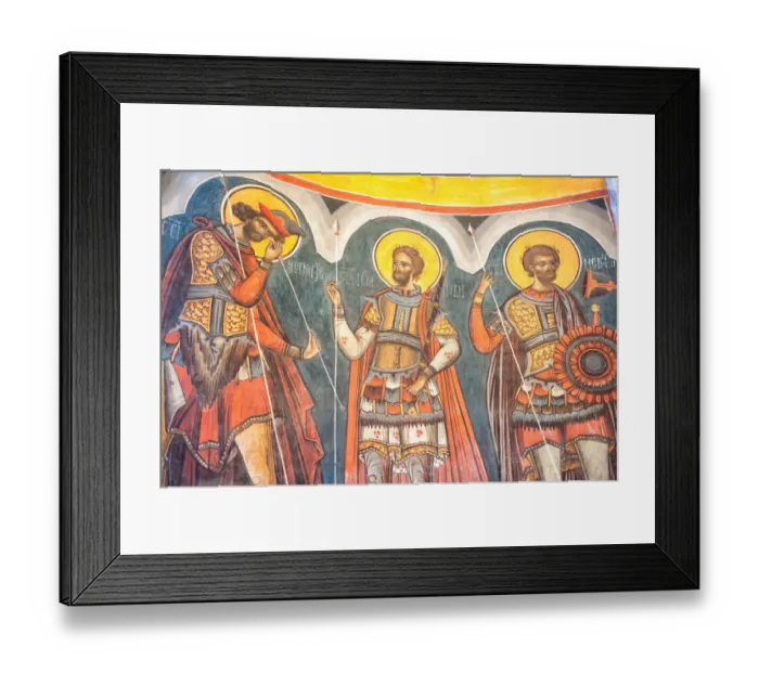 Framed Print : Moldovita monastery interior frescoes Framed Print : Moldovita monastery interior frescoes