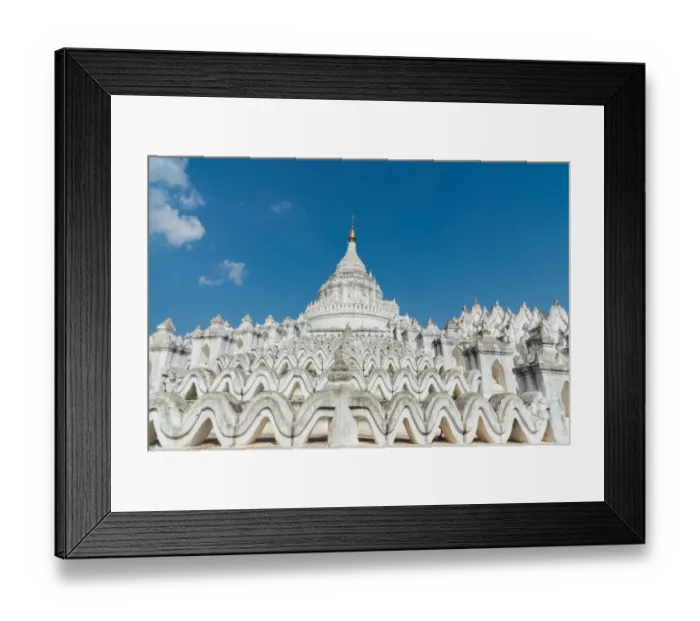 Framed Print : Hsinbyume white pagoda another name is myanmar taj mahal, mingun, sagaing region, myanmar Framed Print : Hsinbyume white pagoda another name is myanmar taj mahal, mingun, sagaing region, myanmar