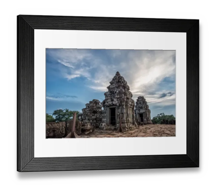 Framed Print : Phnom Bakheng famous place for sunset near angkor wat at siem reap, cambodia