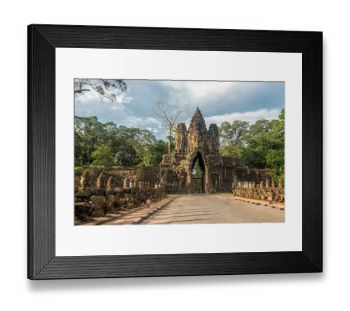 Framed Print : South Gate of Angkor Thom complex. Bayon Temple Entrance, Angkor Thom gate, Siem Reap, Cambodia Framed Print : South Gate of Angkor Thom complex. Bayon Temple Entrance, Angkor Thom gate, Siem Reap, Cambodia