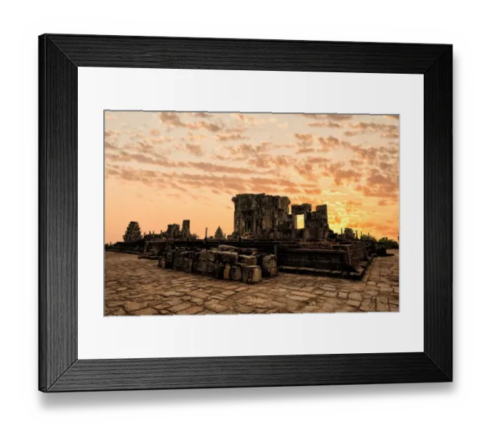 Framed Print : Phnom Bakheng famous place for sunset near angkor wat at siem reap, cambodia