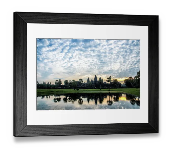 Framed Print : Beautiful aerial view of Angkor Wat at sunrise, Siem Reap, Cambodia