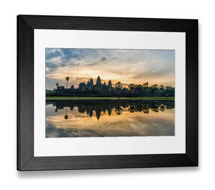 Framed Print : Angkor Wat cambodia with sunrise reflect in the morning Framed Print : Angkor Wat cambodia with sunrise reflect in the morning