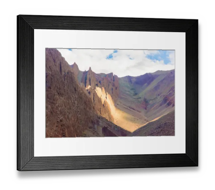 Framed Print : Scenic view of arid climate colorful Sand stone mountain on the way to leh city, jammu and kashmir, india Framed Print : Scenic view of arid climate colorful Sand stone mountain on the way to leh city, jammu and kashmir, india