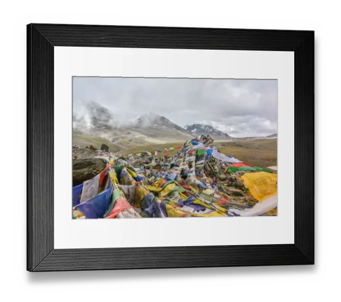 Framed Print : Prayer flag at Lachung la pass on Leh-Manali Highway, india Framed Print : Prayer flag at Lachung la pass on Leh-Manali Highway, india
