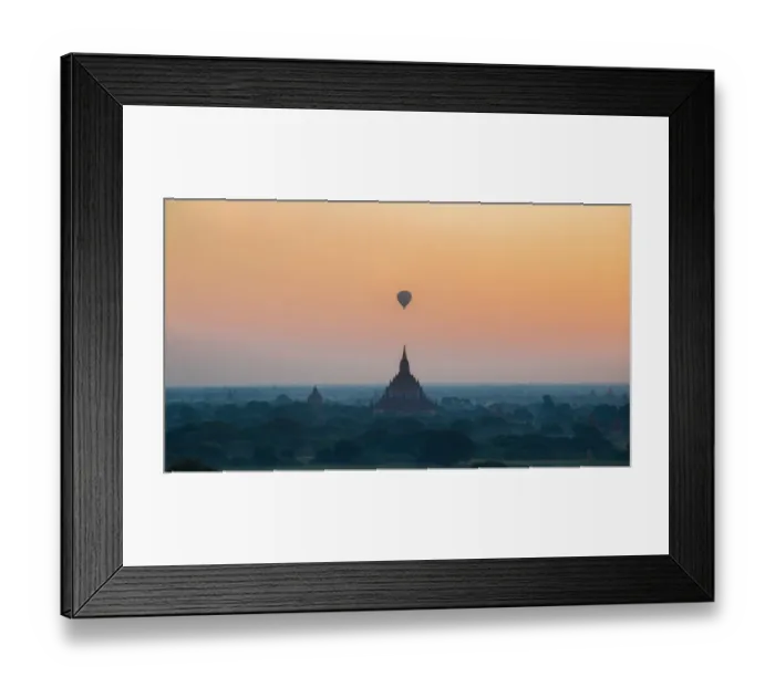 Framed Print : Sulamani pagoda temple with Hot air bolloon in the morining fog and sunrise before earthquake bagan, Myanmar Framed Print : Sulamani pagoda temple with Hot air bolloon in the morining fog and sunrise before earthquake bagan, Myanmar