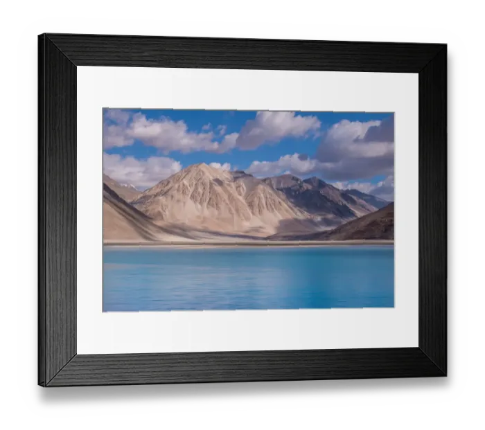 Framed Print : View of Pangong Tso Tibetan for high grassland lake Framed Print : View of Pangong Tso Tibetan for high grassland lake