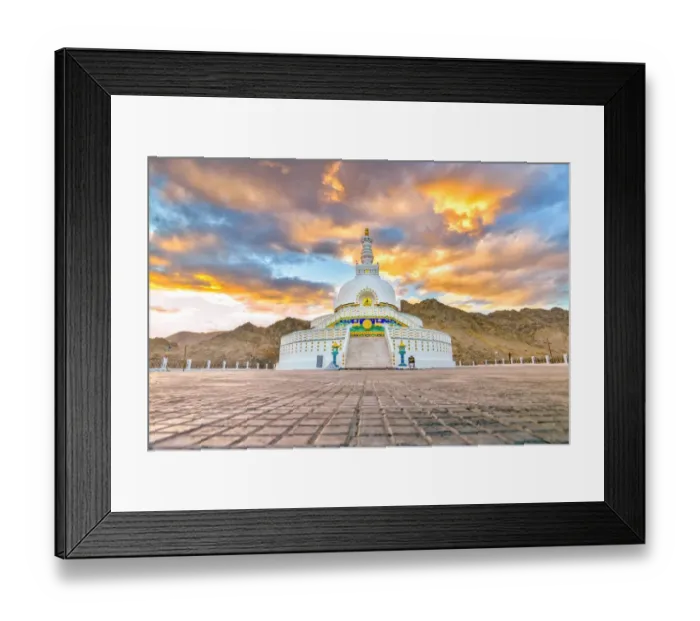 Framed Print : Shanti Stupa at Leh ladakh