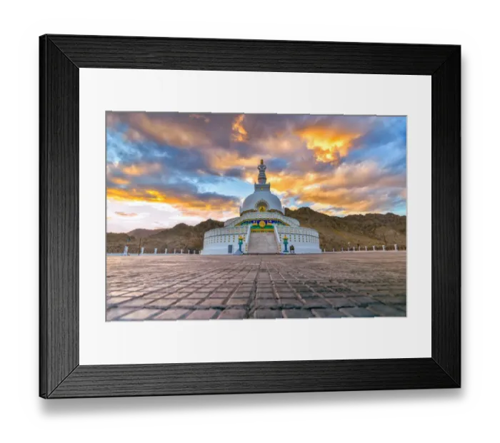 Framed Print : Shanti Stupa at Leh ladakh Framed Print : Shanti Stupa at Leh ladakh