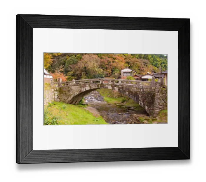Framed Print : Megane, akizuki, attraction, background, bridge, colorful, culture, fall, famous Framed Print : Megane, akizuki, attraction, background, bridge, colorful, culture, fall, famous