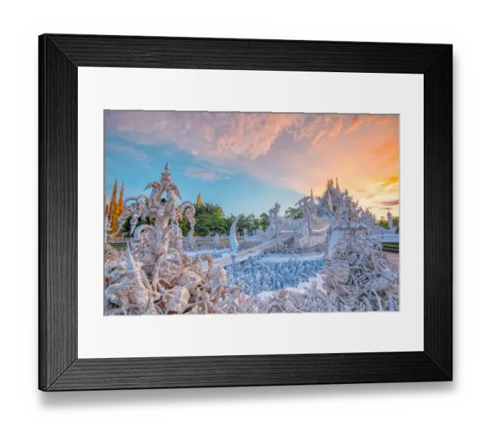 Framed Print : Wat Rong Khun (White Temple) in chiangrai thailnad Framed Print : Wat Rong Khun (White Temple) in chiangrai thailnad