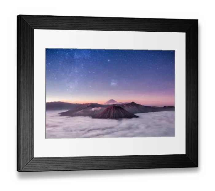 Framed Print : Mount Bromo Indonesia with star Framed Print : Mount Bromo Indonesia with star