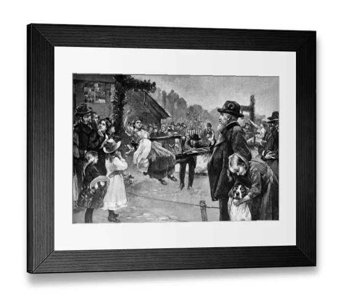 Framed Print : Fun at a village fair - 1896 Framed Print : Fun at a village fair - 1896