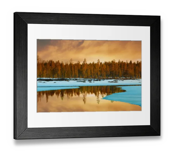 Framed Print : Northern spring, finnish lapland sunset Framed Print : Northern spring, finnish lapland sunset