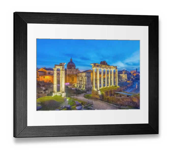 Framed Print : The Roman Forum at dusk, Rome, Italy Framed Print : The Roman Forum at dusk, Rome, Italy