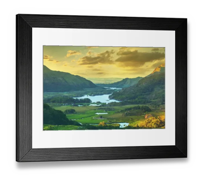 Framed Print : Lakes of Killarney at dawn as seen from the Ladies View- Ring of Kerry, County Kerry, Ireland Framed Print : Lakes of Killarney at dawn as seen from the Ladies View- Ring of Kerry, County Kerry, Ireland