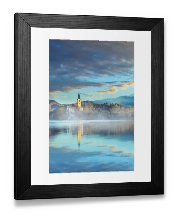 Framed Print : Lake Bled with the church dedicated to the Assumption of Mary, Slovenia Framed Print : Lake Bled with the church dedicated to the Assumption of Mary, Slovenia