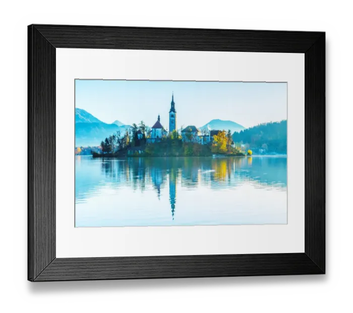 Framed Print : Lake Bled with the church dedicated to the Assumption of Mary, Slovenia Framed Print : Lake Bled with the church dedicated to the Assumption of Mary, Slovenia