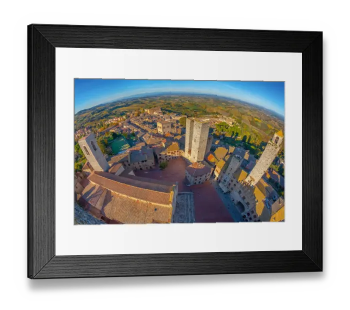 Framed Print : High angle view of San Gimignano, Tuscany, Italy Framed Print : High angle view of San Gimignano, Tuscany, Italy