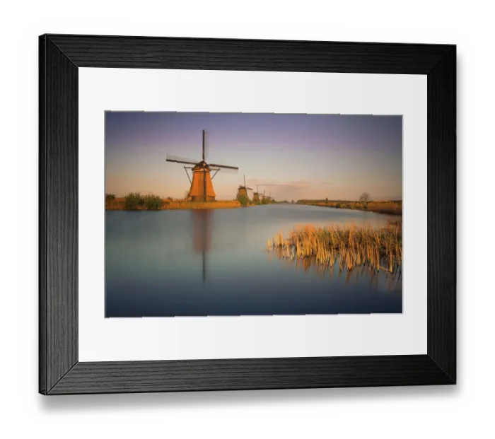 Framed Print : Sunset in Kinderdijk, the Netherlands Framed Print : Sunset in Kinderdijk, the Netherlands