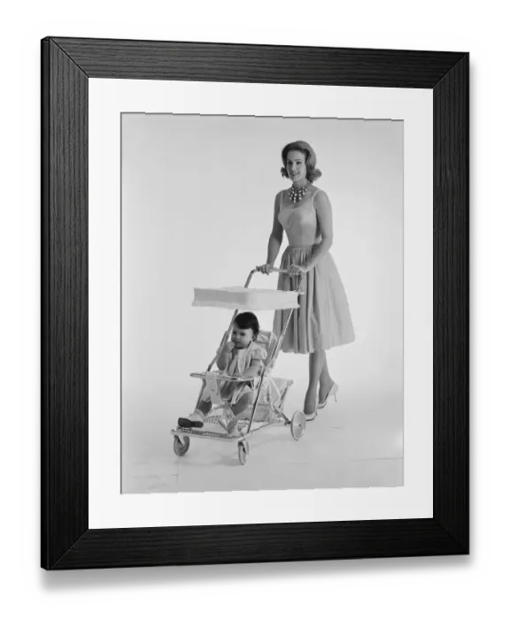 Framed Print : 1960, Two People, Adult, Baby, Young Adult, Young Women, Baby Girls, Caucasian Appearance Framed Print : 1960, Two People, Adult, Baby, Young Adult, Young Women, Baby Girls, Caucasian Appearance