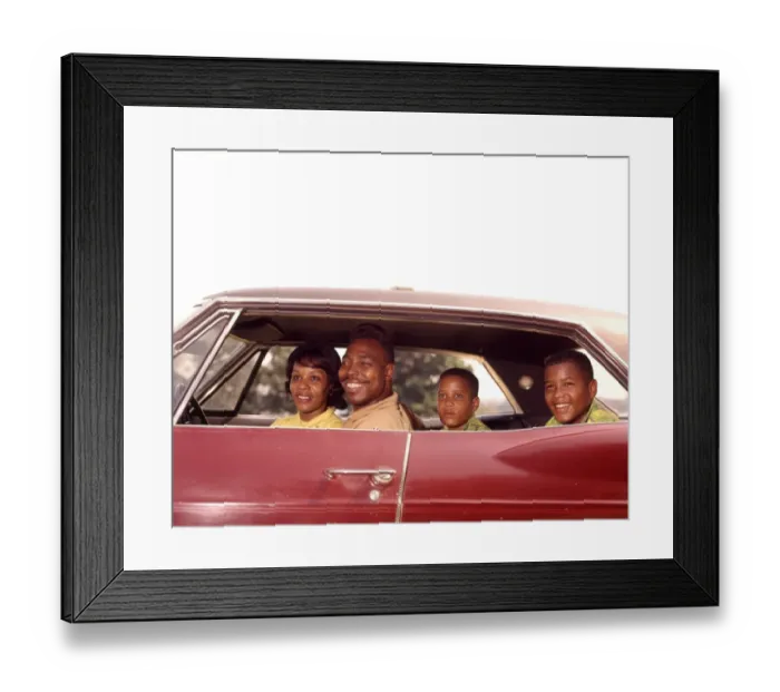 Framed Print : Arican-American Family Man Woman 2 Children Boys Mother Father Families In Car Automobile Cars Framed Print : Arican-American Family Man Woman 2 Children Boys Mother Father Families In Car Automobile Cars
