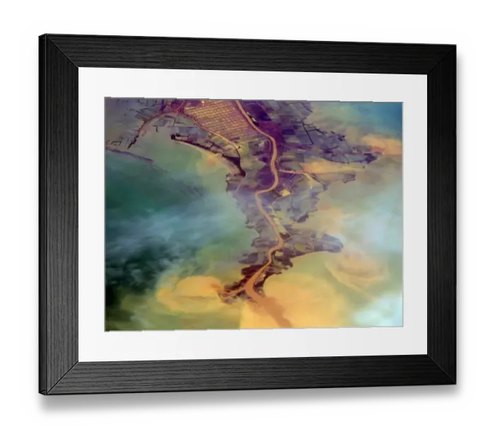 Framed Print : River delta