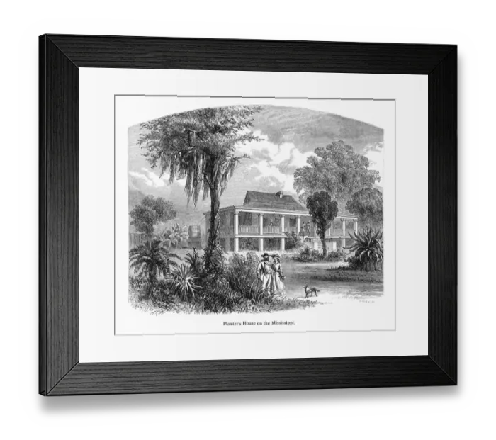 Framed Print : Planteras House on the Mississippi River at New Orleans, Louisiana, United States, American Victorian Engraving, 1872 Framed Print : Planteras House on the Mississippi River at New Orleans, Louisiana, United States, American Victorian Engraving, 1872