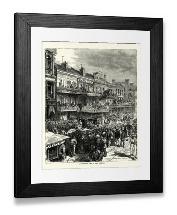 Framed Print : Election Day in New Orleans, 19th Century