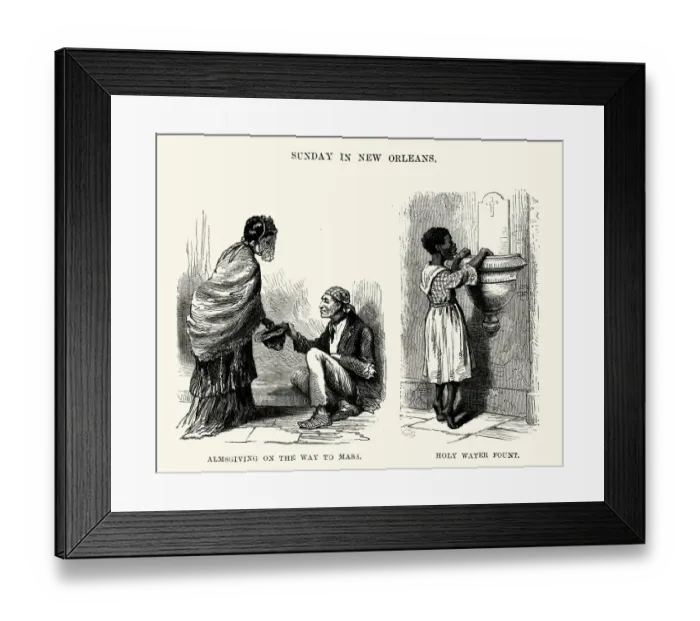 Framed Print : Sunday in New Orleans, 19th Century
