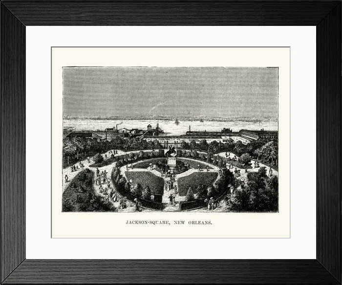 Framed Print : Jackson Square, New Orleans, 19th Century Framed Print : Jackson Square, New Orleans, 19th Century