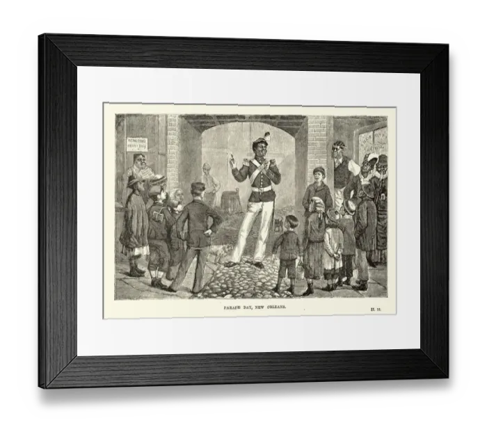 Framed Print : Parade Day, New Orleans, 1882 Framed Print : Parade Day, New Orleans, 1882