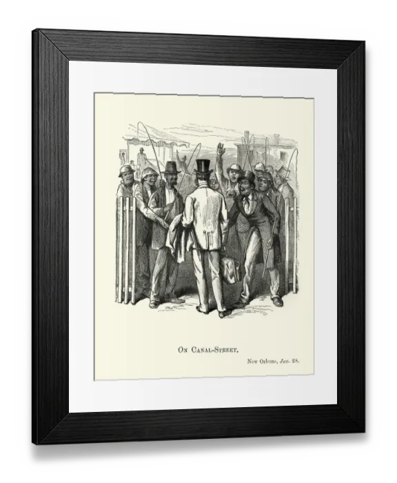 Framed Print : On Canal Street, New Orleans, 1882 Framed Print : On Canal Street, New Orleans, 1882