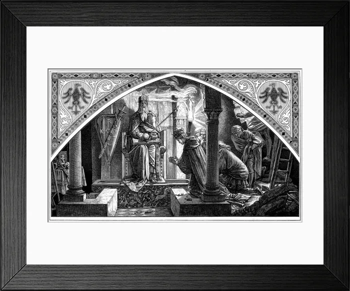 Framed Print : Otto and Charlemagne, by Alfred Rethel