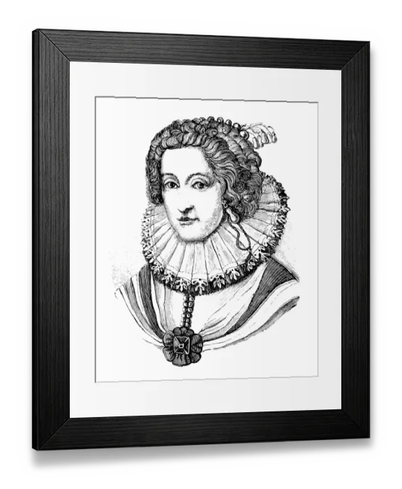 Framed Print : Elizabeth Stuart (19 August 1596 a 13 February 1662) was Electress of the Palatinate Framed Print : Elizabeth Stuart (19 August 1596 a 13 February 1662) was Electress of the Palatinate