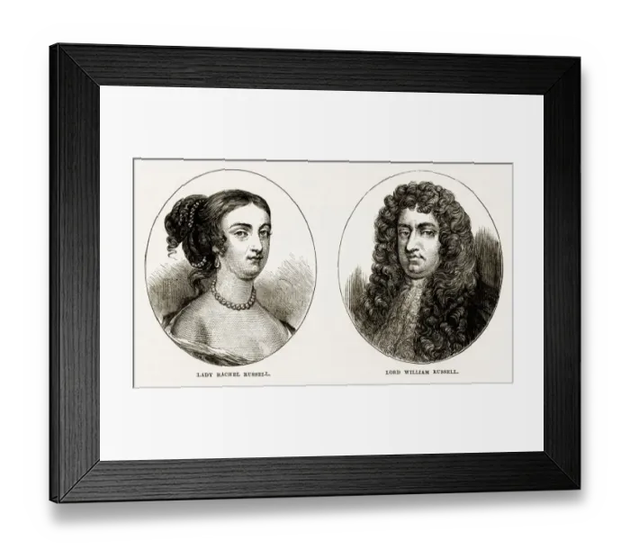 Framed Print : Lady Rachel Russell and Lord William Russell of Woburn, England Victorian Engraving, Circa 1840 Framed Print : Lady Rachel Russell and Lord William Russell of Woburn, England Victorian Engraving, Circa 1840