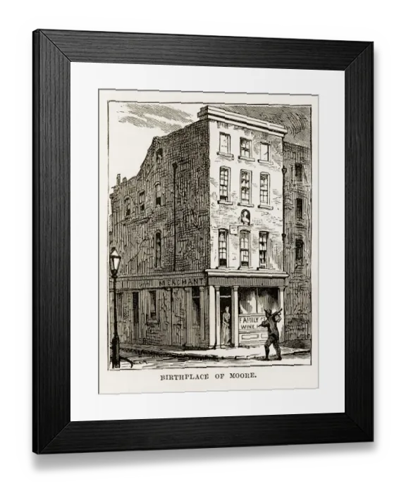 Framed Print : Thomas Moore Home in Dublin, Ireland Victorian Engraving, Circa 1840 Framed Print : Thomas Moore Home in Dublin, Ireland Victorian Engraving, Circa 1840