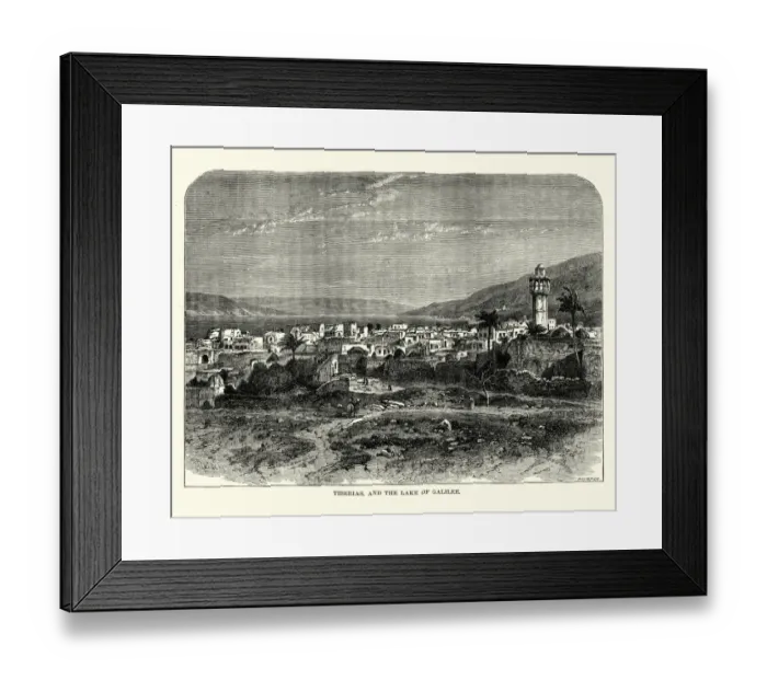 Framed Print : Tiberias and the Lake of Galilee, 19th Century Framed Print : Tiberias and the Lake of Galilee, 19th Century