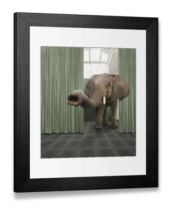 Framed Print : animals, avoidance, avoiding, business, color image, computer graphic, concept, convention